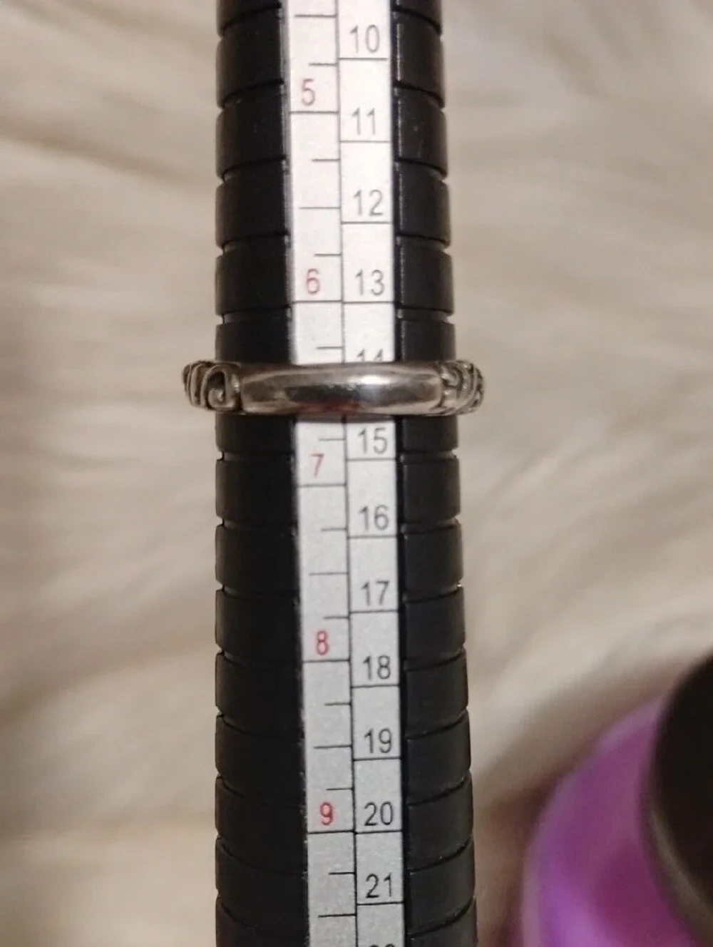 David Schorr 18k & 925 Bypass Ring & Stones 6 1/2